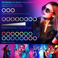 12in 30cm Selfie lampa pierścieniowa RGB statyw na telefon stojak uchwyt fotografia RingLight koło wypełnić światło Led kolor lampa Trepied makijaż 2